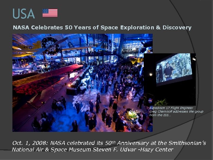 USA NASA Celebrates 50 Years of Space Exploration & Discovery Expedition 17 Flight Engineer