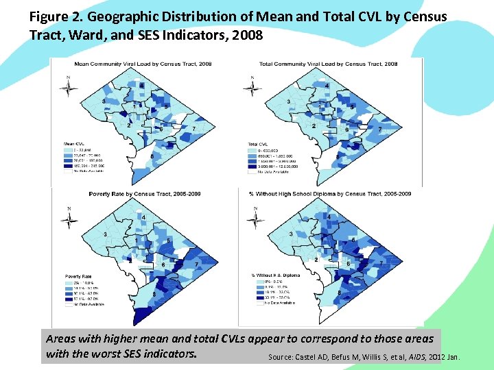 Figure 2. Geographic Distribution of Mean and Total CVL by Census Tract, Ward, and