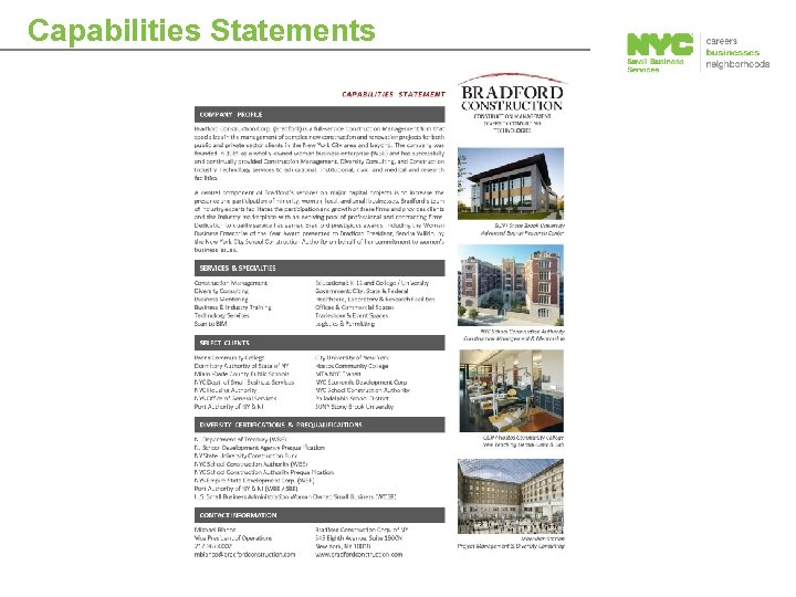 Capabilities Statements 