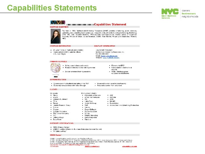 Capabilities Statements 