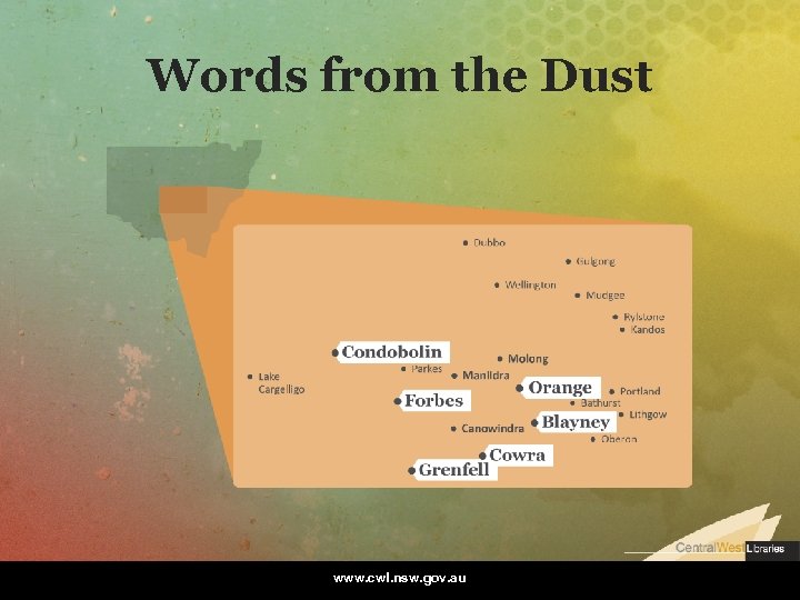 Words from the Dust www. cwl. nsw. gov. au 