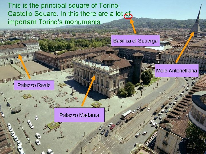 This is the principal square of Torino: Castello Square. In this there a lot