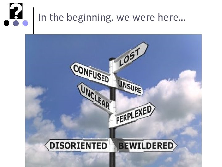 In the beginning, we were here… 