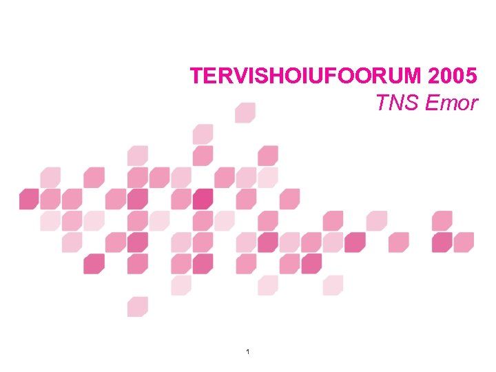 TERVISHOIUFOORUM 2005 TNS Emor 1 