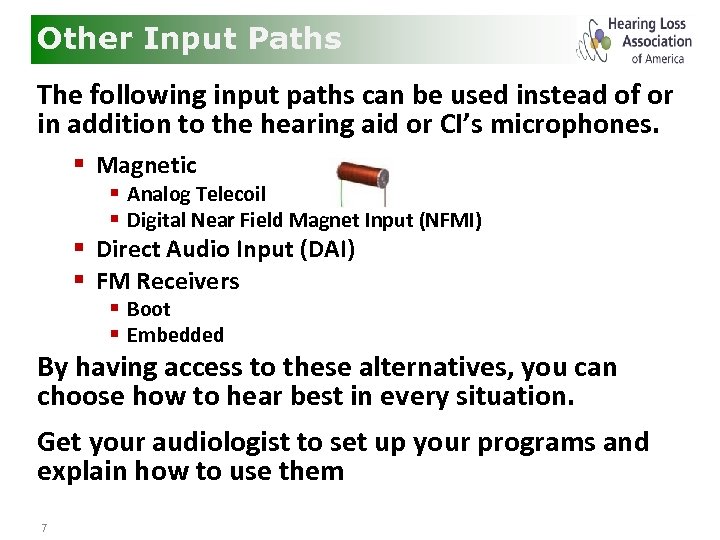 Other Input Paths The following input paths can be used instead of or in