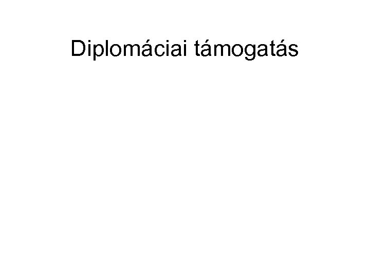 Diplomáciai támogatás 