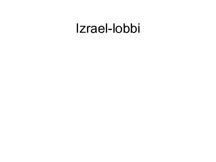 Izrael-lobbi 