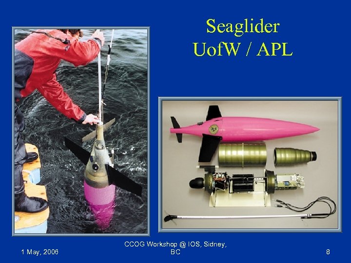 Seaglider Uof. W / APL 1 May, 2006 CCOG Workshop @ IOS, Sidney, BC