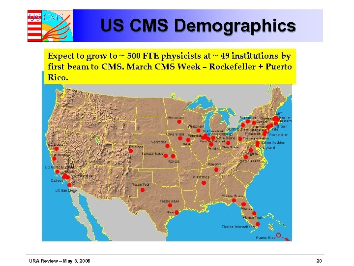 US CMS Demographics Expect to grow to ~ 500 FTE physicists at ~ 49