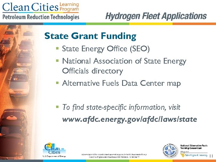 State Grant Funding § State Energy Office (SEO) § National Association of State Energy