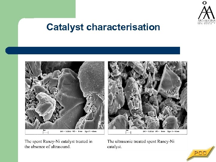 Catalyst characterisation 