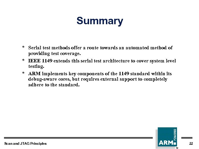 Summary * Serial test methods offer a route towards an automated method of providing