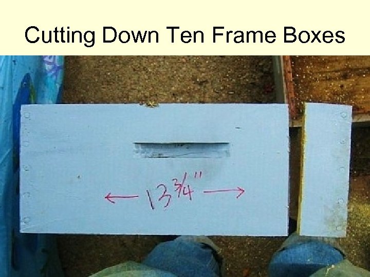 Cutting Down Ten Frame Boxes 