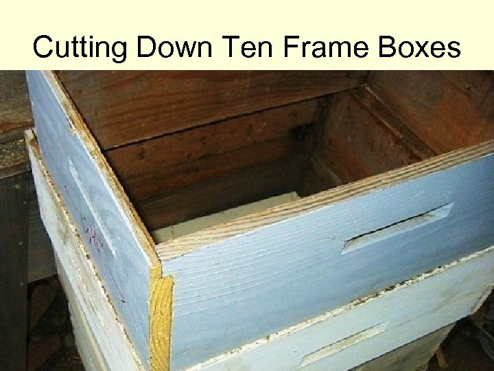 Cutting Down Ten Frame Boxes 