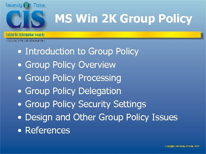 MS Win 2 K Group Policy • • Introduction to Group Policy Overview Group