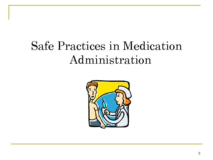 Safe Practices in Medication Administration 2 