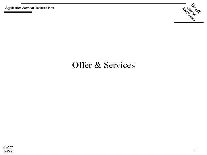 a l Dr terna only in EO SW Application Services Business Plan ft Offer