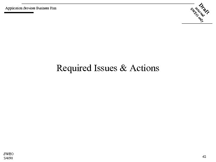 ft a l Dr terna only in EO SW Application Services Business Plan Required