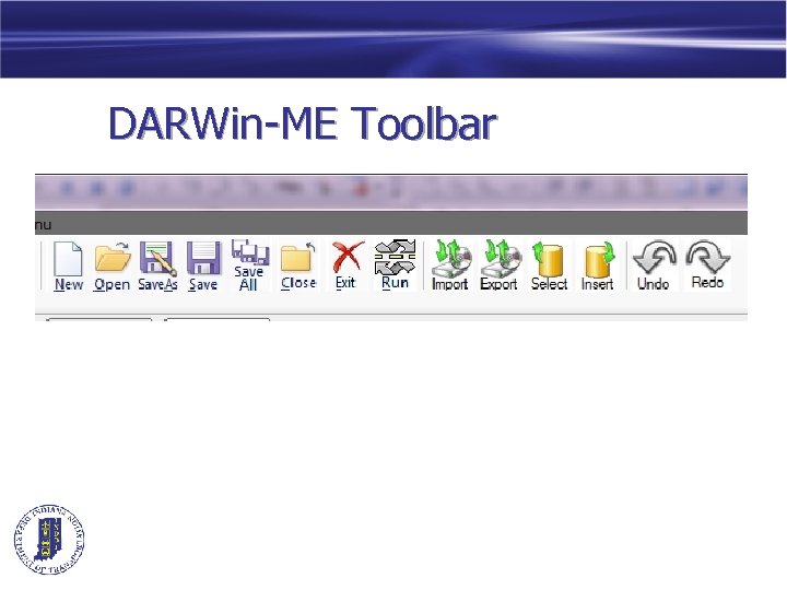 DARWin-ME Toolbar 