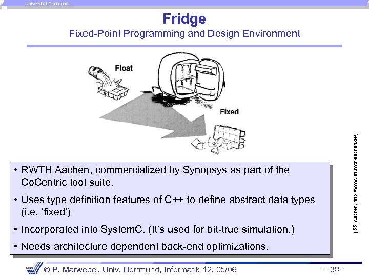 Universität Dortmund Fridge [ISS, Aachen, http: //www. iss. rwth-aachen. de/] Fixed-Point Programming and Design