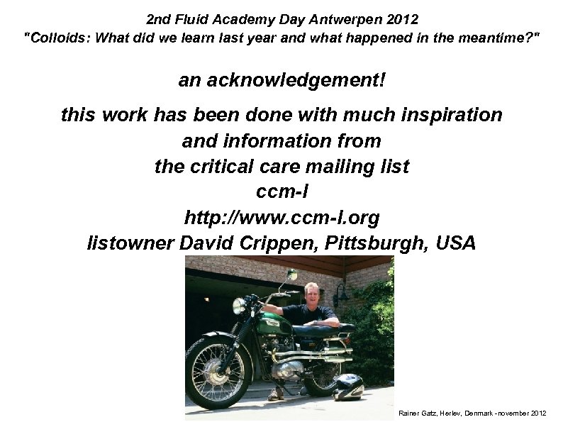 2 nd Fluid Academy Day Antwerpen 2012 