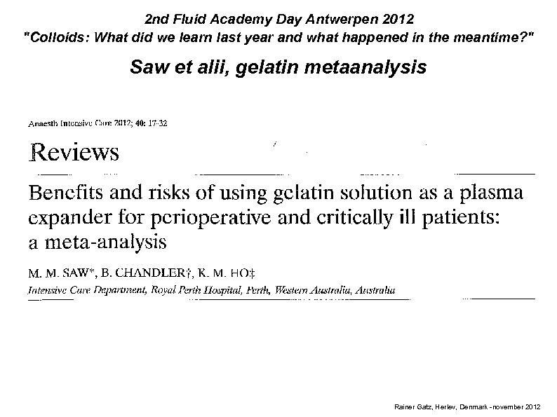 2 nd Fluid Academy Day Antwerpen 2012 