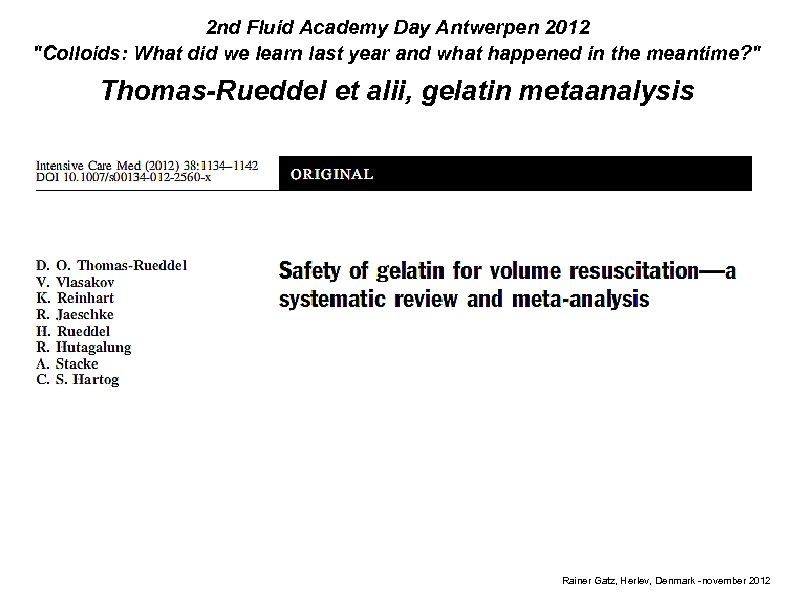 2 nd Fluid Academy Day Antwerpen 2012 