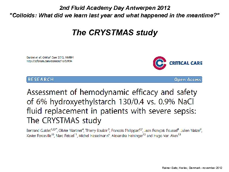 2 nd Fluid Academy Day Antwerpen 2012 