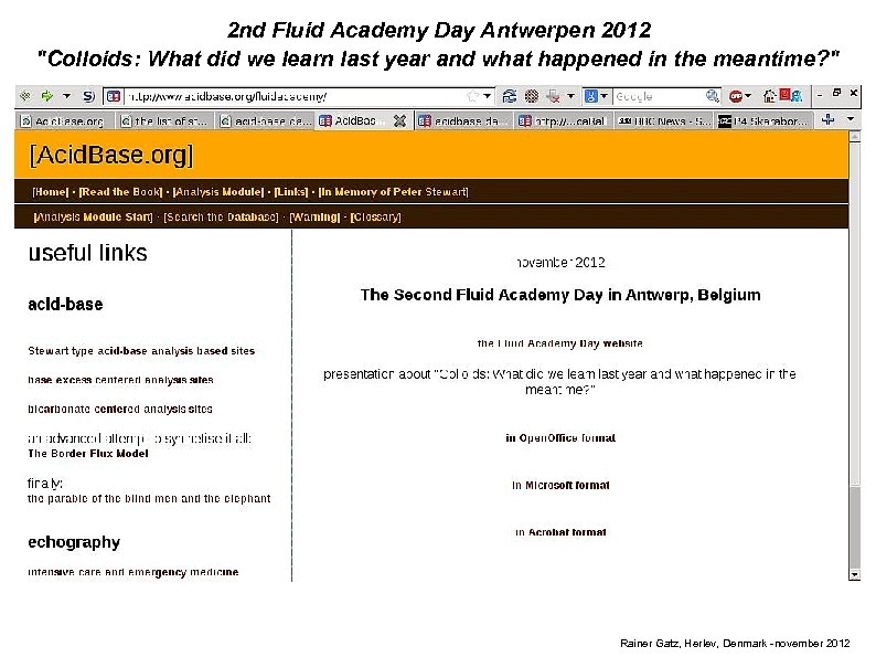 2 nd Fluid Academy Day Antwerpen 2012 