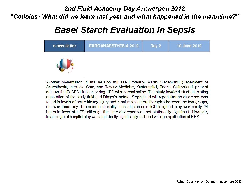 2 nd Fluid Academy Day Antwerpen 2012 