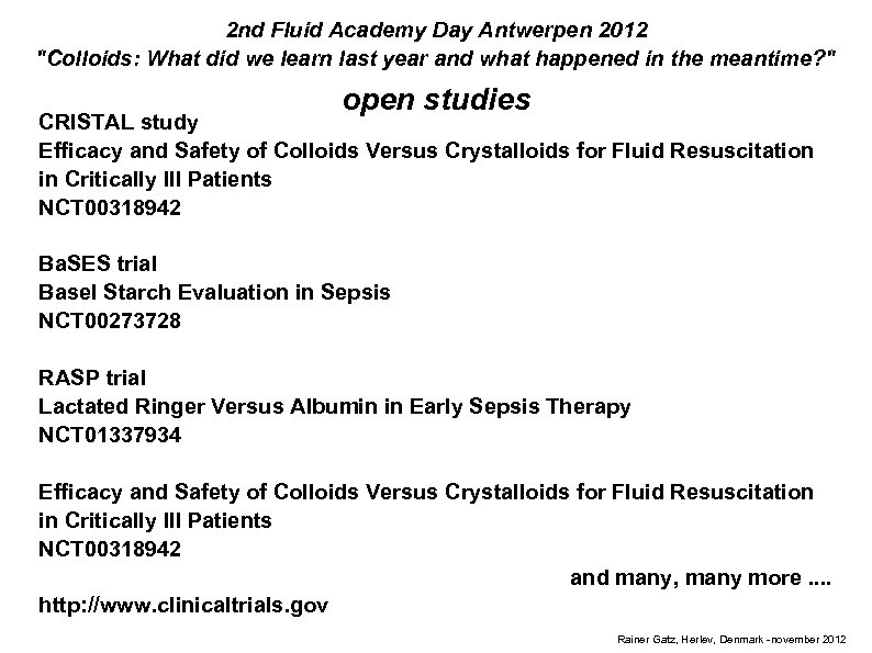 2 nd Fluid Academy Day Antwerpen 2012 