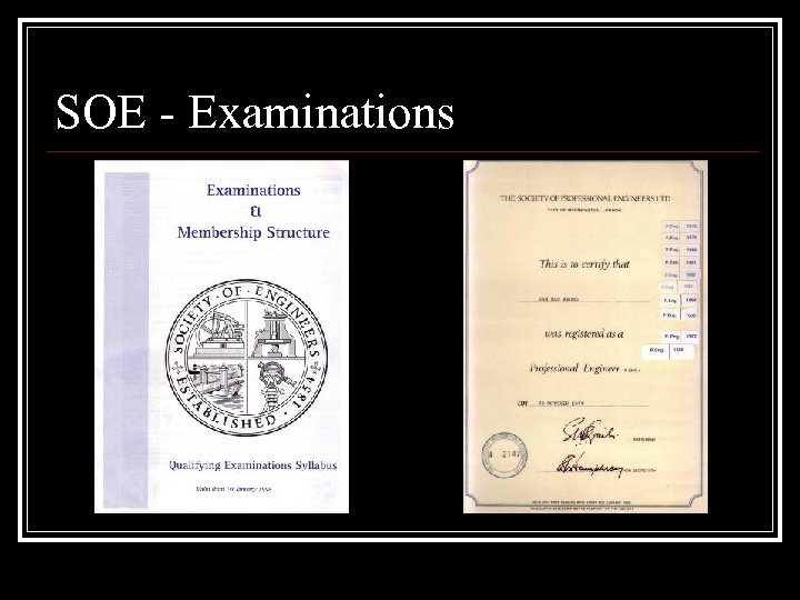 SOE - Examinations 