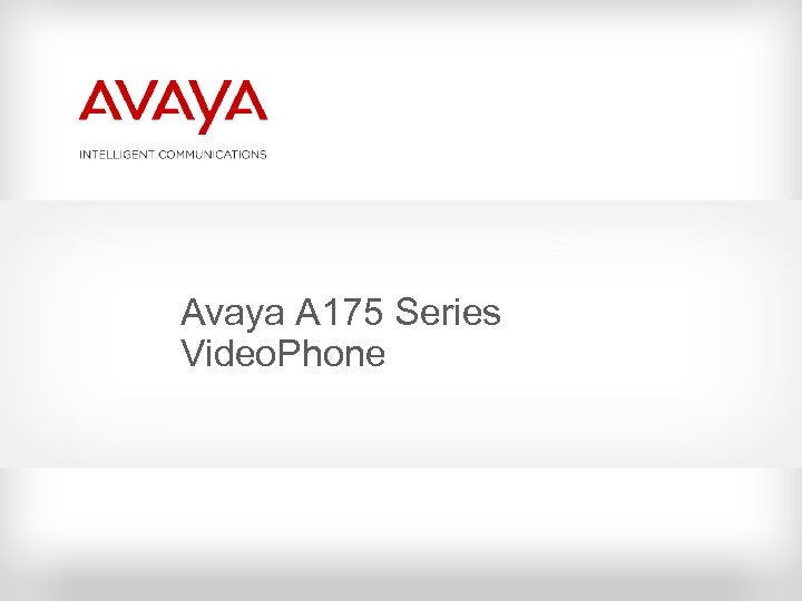 Avaya A 175 Series Video. Phone 