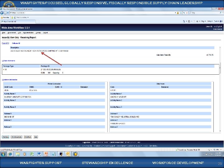WARFIGHTER-FOCUSED, GLOBALLY RESPONSIVE, FISCALLY RESPONSIBLE SUPPLY CHAIN LEADERSHIP WARFIGHTER SUPPORT STEWARDSHIP EXCELLENCE WORKFORCE DEVELOPMENT