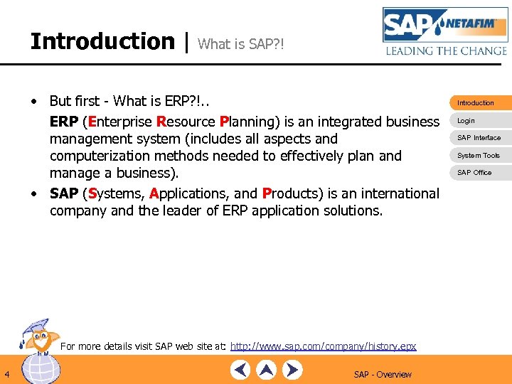 Introduction | What is SAP? ! • But first - What is ERP? !.