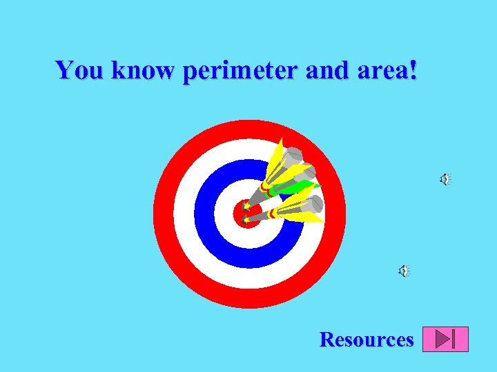 You know perimeter and area! Resources 