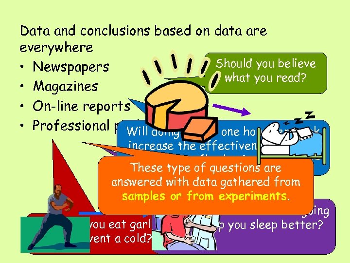 Data and conclusions based on data are everywhere Should you believe • Newspapers what