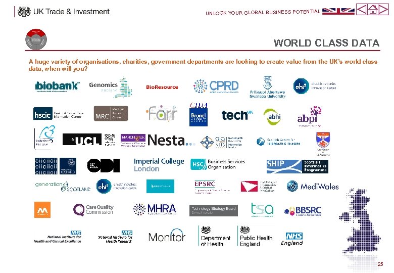 UNLOCK YOUR GLOBAL BUSINESS POTENTIAL WORLD CLASS DATA A huge variety of organisations, charities,