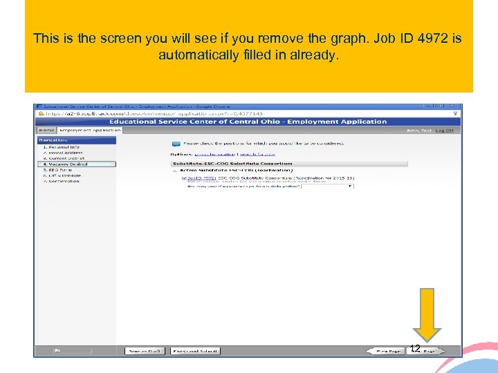 This is the screen you will see if you remove the graph. Job ID