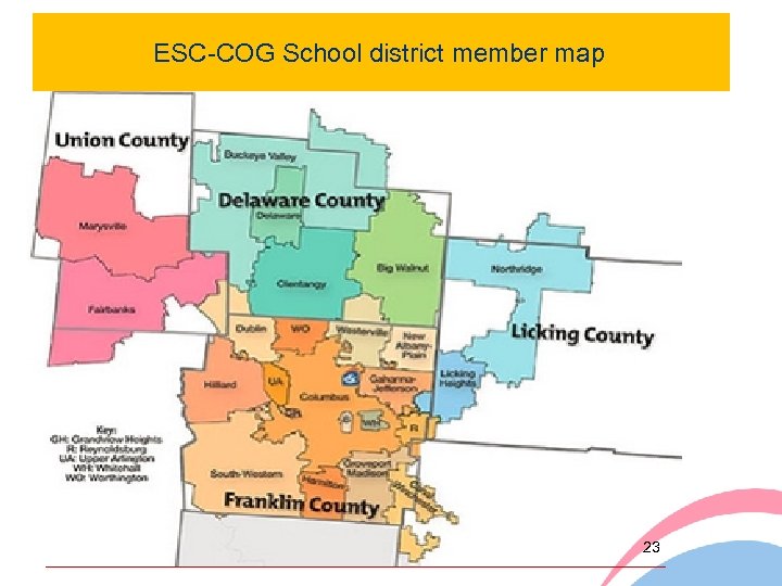 ESC-COG School district member map 23 