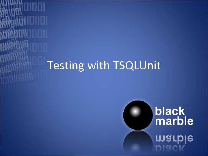 Testing with TSQLUnit 