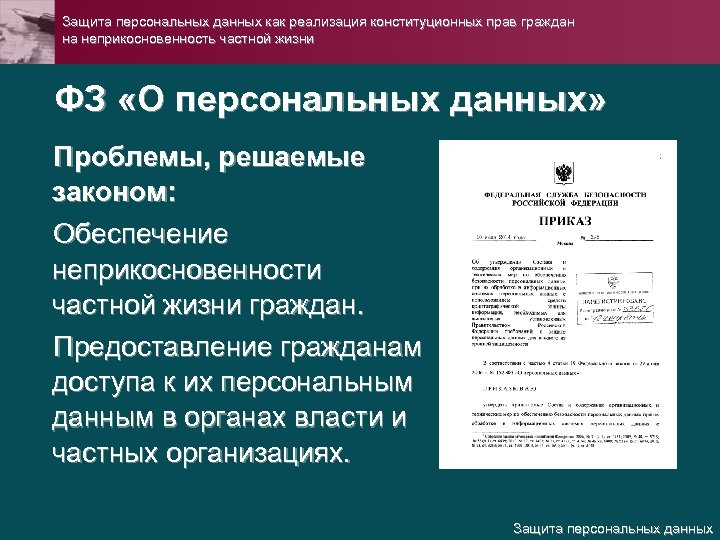 Проект защита персональных данных