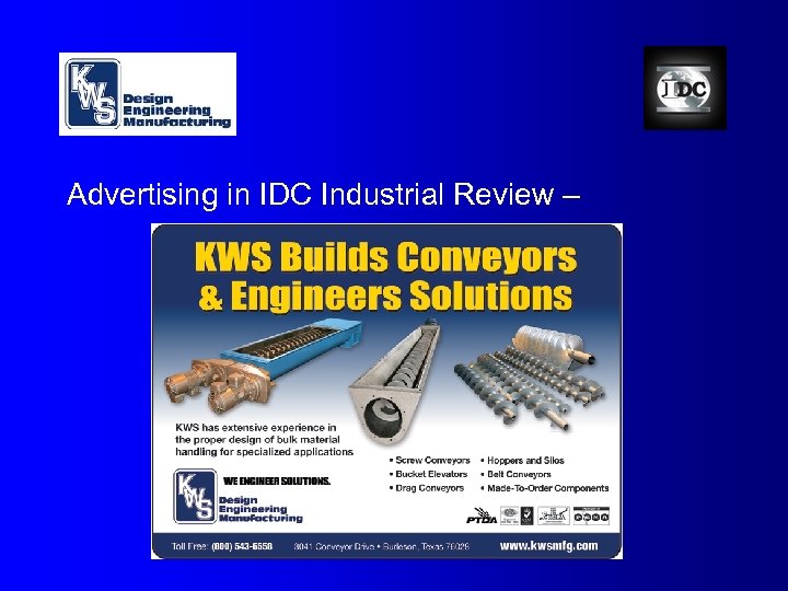 Advertising in IDC Industrial Review – 