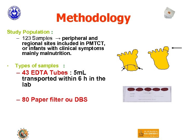 Methodology Study Population : – 123 Samples → peripheral and regional sites included in