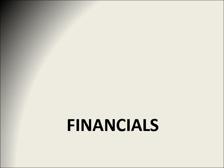 FINANCIALS 