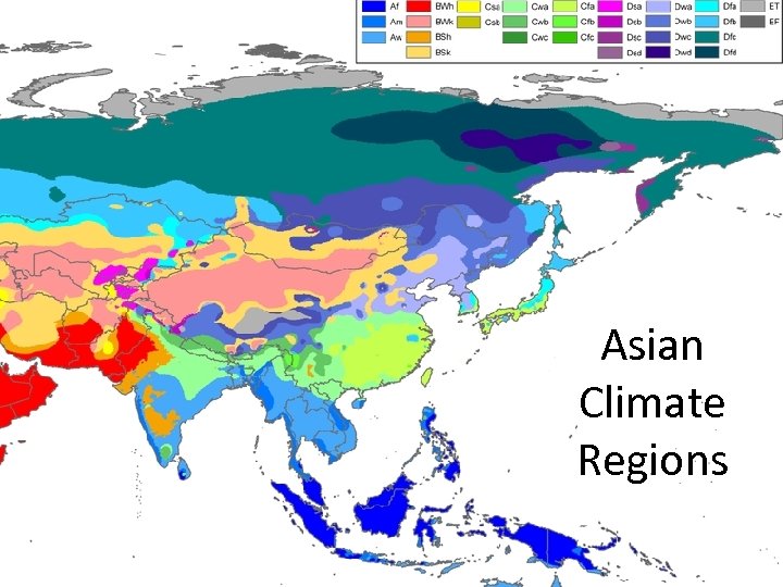 Asian Climate Regions 