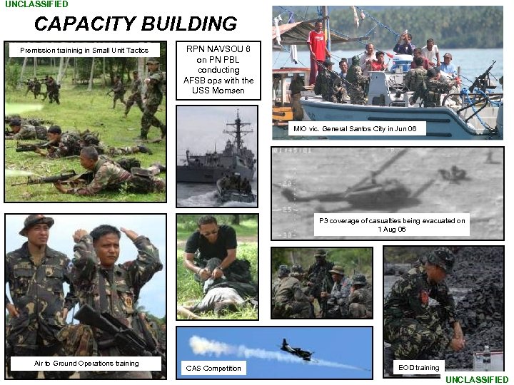 UNCLASSIFIED CAPACITY BUILDING Premission traininig in Small Unit Tactics RPN NAVSOU 6 on PN