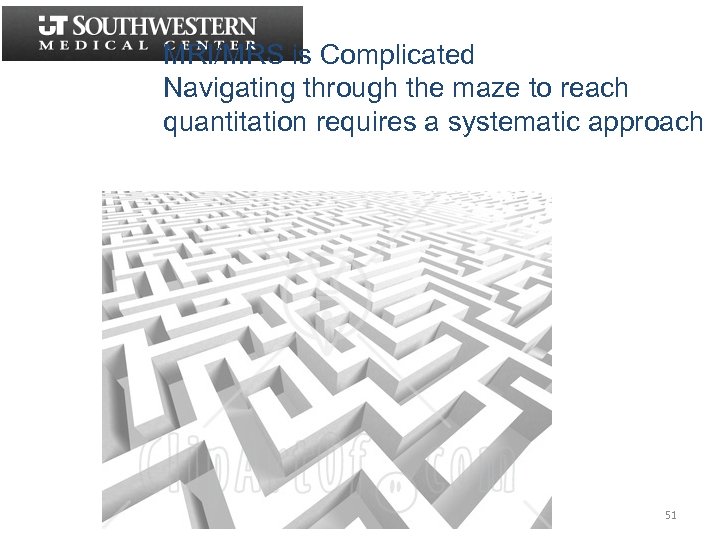 MRI/MRS is Complicated Navigating through the maze to reach quantitation requires a systematic approach