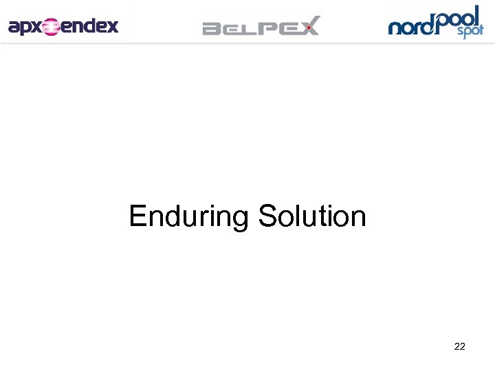 Enduring Solution 22 