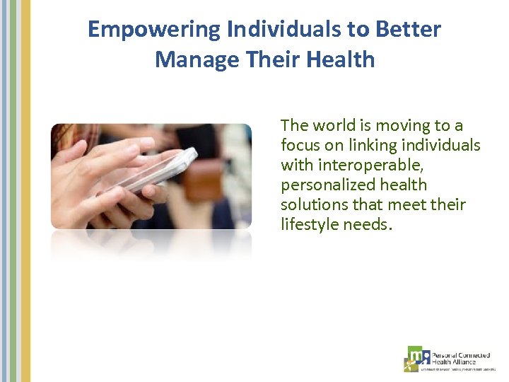 Empowering Individuals to Better Manage Their Health The world is moving to a focus